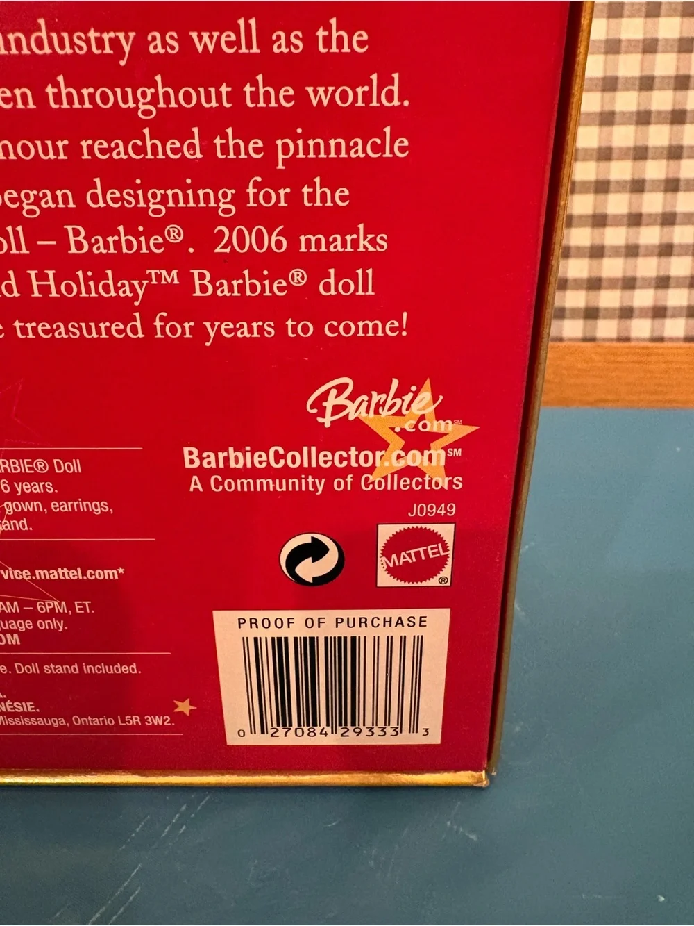 Mattel Holiday Barbie Bob Mackie Collector Edition Doll 2006 Unopened J0949